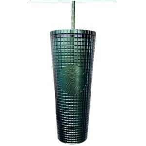 Starbucks Jelly Studded Tumbler Dark Green Bronze Gold Iridescent Holiday Wicked